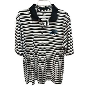 Carolina‎ Panthers NFL Team Apparel TX3 COOL Striped Polo Shirt L